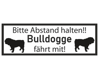 Aufkleber Bulldogge fährt mit - Ansicht 1
