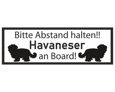 Aufkleber Havaneser an Board