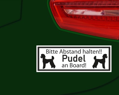Aufkleber Pudel an Board - Ansicht 3