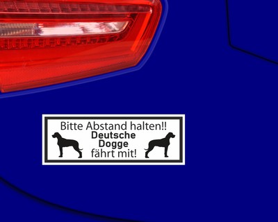 Aufkleber Deutsche Dogge fhrt mit - Ansicht 3