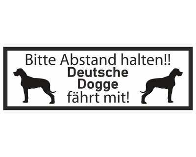 Aufkleber Deutsche Dogge fhrt mit