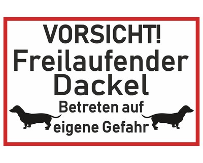 Aufkleber Vorsicht Dackel - Ansicht 1