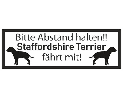 Aufkleber Staffordshire Terrier fhrt mit - Ansicht 1