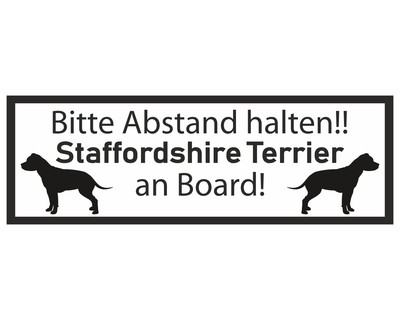Aufkleber Staffordshire Terrier an Board - Ansicht 1