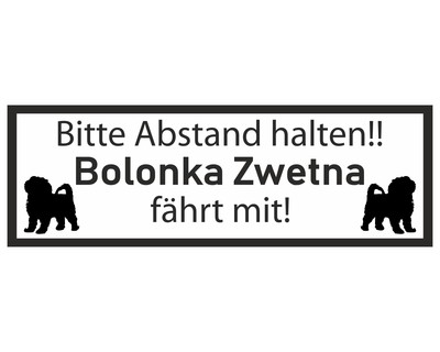 Aufkleber Bolonka Zwetna fhrt mit Aufkleber