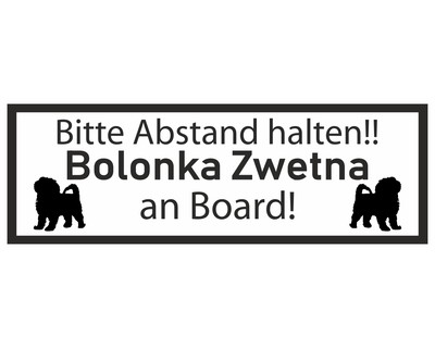 Aufkleber Bolonka Zwetna an Board - Ansicht 1