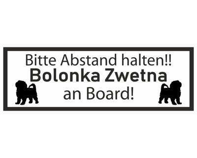 Aufkleber Bolonka Zwetna an Board