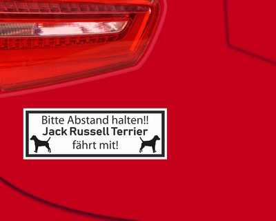 Aufkleber Jack Russell Terrier fhrt mit - Ansicht 3