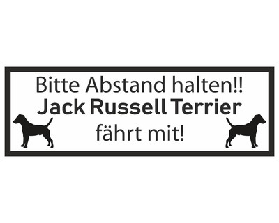 Aufkleber Jack Russell Terrier fhrt mit