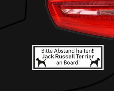 Aufkleber Jack Russell Terrier an Board