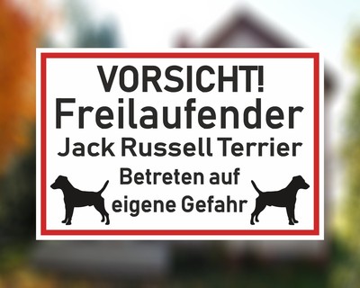 Aufkleber Vorsicht Jack Russell Terrier