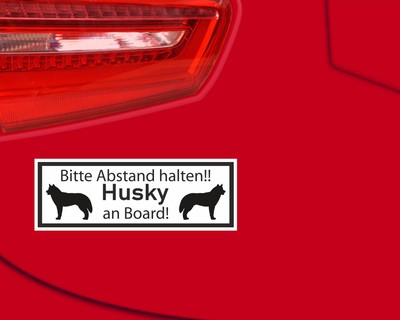 Aufkleber Husky an Board Aufkleber