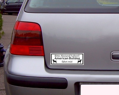 Aufkleber American Bulldog fhrt mit - Ansicht 2