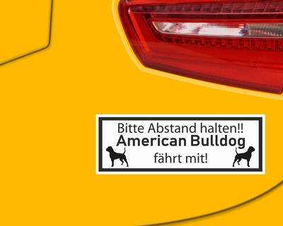 Aufkleber American Bulldog fhrt mit - Ansicht 3