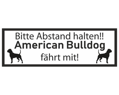Aufkleber American Bulldog fhrt mit