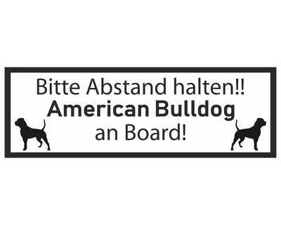 Aufkleber American Bulldog an Board - Ansicht 1