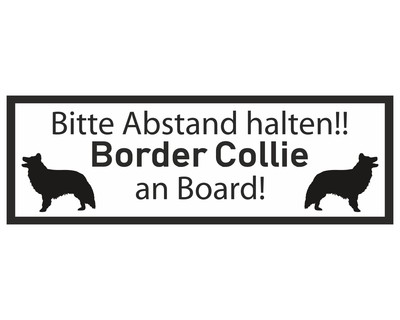 Aufkleber Border Collie an Board