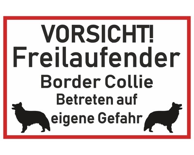 Aufkleber Vorsicht Border Collie - Ansicht 1