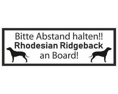 Aufkleber Rhodesian Ridgeback an Board