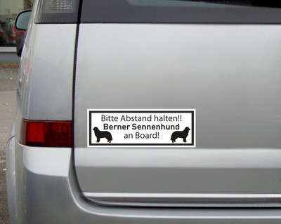 Aufkleber Berner Sennenhund an Board