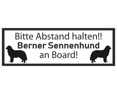 Aufkleber Berner Sennenhund an Board