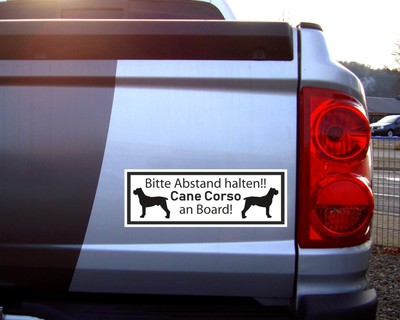 Aufkleber Cane Corso an Board