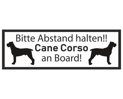 Aufkleber Cane Corso an Board