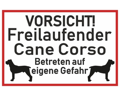 Aufkleber Vorsicht Cane Corso - Ansicht 1
