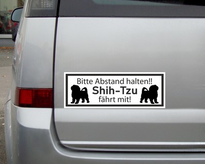 Aufkleber Shih-Tzu fhrt mit - Ansicht 3