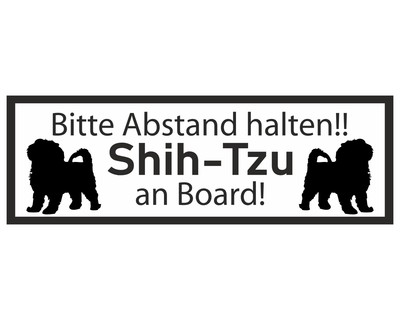 Aufkleber Shih-Tzu an Board