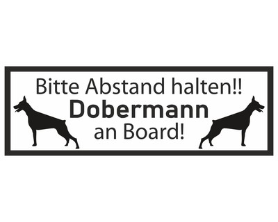 Aufkleber Dobermann an Board - Ansicht 1