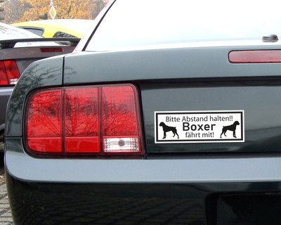 Aufkleber Boxer fhrt mit - Ansicht 2