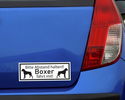 Aufkleber Boxer fhrt mit Aufkleber