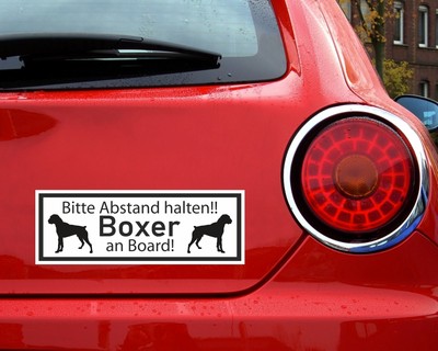 Aufkleber Boxer an Board