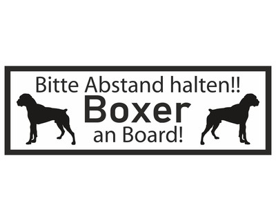 Aufkleber Boxer an Board