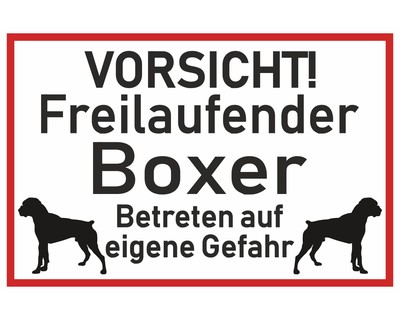 Aufkleber Vorsicht Boxer Aufkleber