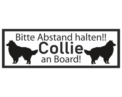 Aufkleber Collie an Board - Ansicht 1
