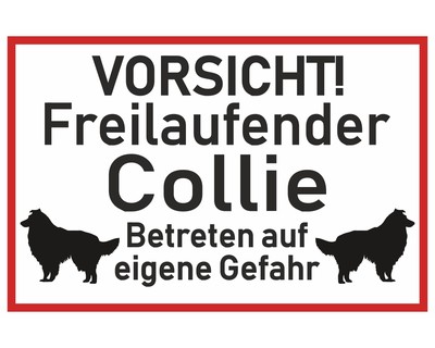 Aufkleber Vorsicht Collie - Ansicht 1