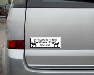 Aufkleber Bordeaux Dogge fhrt mit - Ansicht 2
