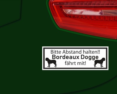 Aufkleber Bordeaux Dogge an Board - Ansicht 3