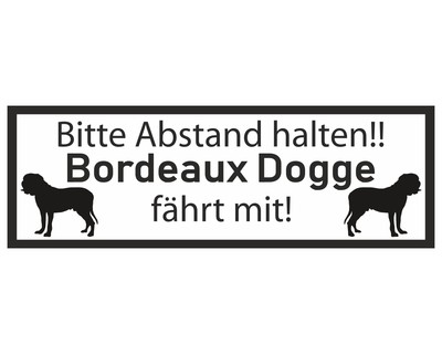 Aufkleber Bordeaux Dogge an Board - Ansicht 1