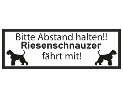 Aufkleber Riesenschnauzer fhrt mit