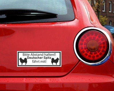 Aufkleber Deutscher Spitz fhrt mit - Ansicht 2
