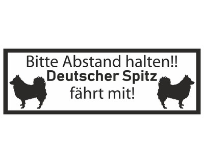 Aufkleber Deutscher Spitz fhrt mit