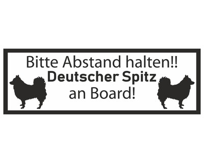 Aufkleber Deutscher Spitz an Board