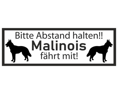 Aufkleber Malinois fhrt mit