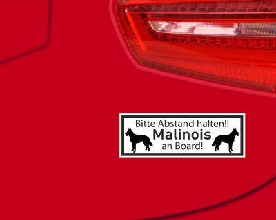Aufkleber Malinois an Board