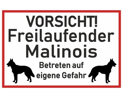 Aufkleber Vorsicht Malinois - Ansicht 1