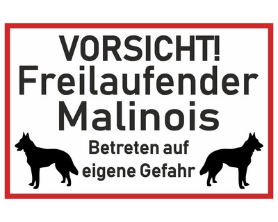 Aufkleber Vorsicht Malinois