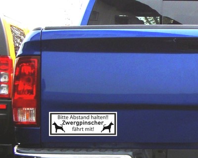 Aufkleber Zwergpinscher fhrt mit - Ansicht 2